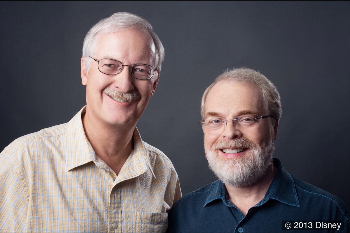 (L-R) Director John Musker and Director Ron Clements. Photo By: Araya Diaz. ©2013 Disney. All Rights Reserved.
